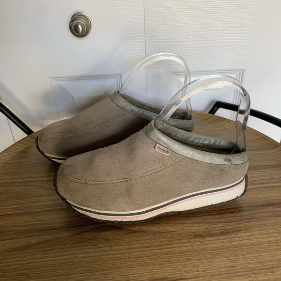 Womens Vans Suede Street Clog II Shoes Size 8.5 Slip-On Beige - Picture 14 of 16